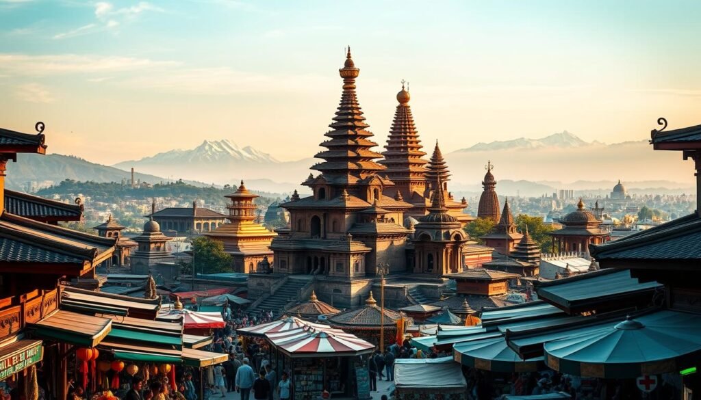 A breathtaking panorama of the world's most captivating destinations, bathed in the warm glow of a January sun. In the foreground, a bustling street market overflows with vibrant colors and the aroma of exotic spices. Towering temples and ancient cityscapes rise in the middle ground, their intricate architecture juxtaposed against a backdrop of lush, verdant landscapes. Distant snowcapped peaks pierce the horizon, hinting at the majesty that awaits the intrepid traveler. The scene is illuminated by a soft, diffused light, creating a sense of timeless wonder and a yearning to explore the world beyond. A cinematic, wide-angle composition captures the grandeur and diversity of these far-flung wonders, inspiring the viewer to embark on their own January adventures. A breathtaking panorama of the world's most captivating destinations, bathed in the warm glow of a January sun. In the foreground, a bustling street market overflows with vibrant colors and the aroma of exotic spices. Towering temples and ancient cityscapes rise in the middle ground, their intricate architecture juxtaposed against a backdrop of lush, verdant landscapes. Distant snowcapped peaks pierce the horizon, hinting at the majesty that awaits the intrepid traveler. The scene is illuminated by a soft, diffused light, creating a sense of timeless wonder and a yearning to explore the world beyond. A cinematic, wide-angle composition captures the grandeur and diversity of these far-flung wonders, inspiring the viewer to embark on their own January adventures.