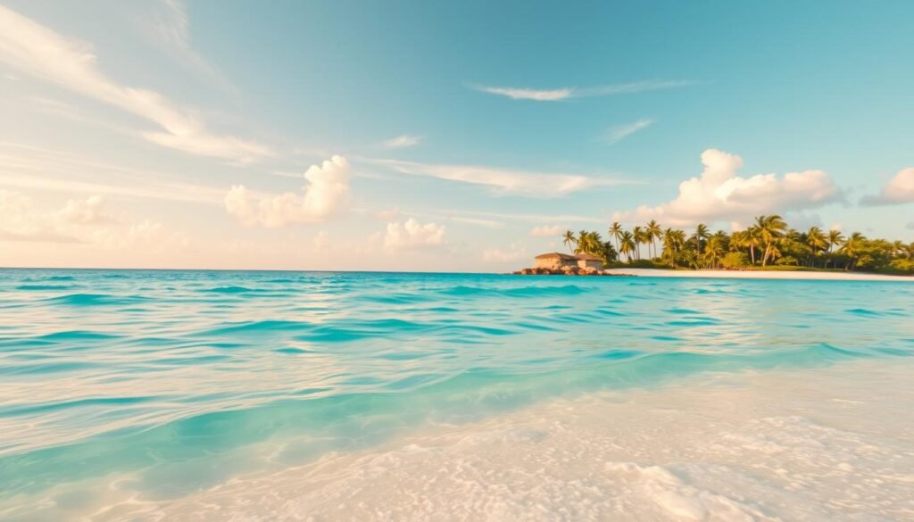 A serene, sun-dappled ocean scene in Bermuda, with gently lapping turquoise waves caressing a pristine white sand beach. The tranquil waters reflect the soft pastel hues of the sky, dotted with wispy clouds. In the distance, lush, verdant palm trees sway in the gentle island breeze. The warm, tropical atmosphere is accentuated by the golden, diffused sunlight filtering through the scene, creating a sense of timeless, idyllic beauty. A wide-angle, cinematic lens captures the sweeping panorama, inviting the viewer to immerse themselves in the tranquil, restorative essence of Bermuda. A serene, sun-dappled ocean scene in Bermuda, with gently lapping turquoise waves caressing a pristine white sand beach. The tranquil waters reflect the soft pastel hues of the sky, dotted with wispy clouds. In the distance, lush, verdant palm trees sway in the gentle island breeze. The warm, tropical atmosphere is accentuated by the golden, diffused sunlight filtering through the scene, creating a sense of timeless, idyllic beauty. A wide-angle, cinematic lens captures the sweeping panorama, inviting the viewer to immerse themselves in the tranquil, restorative essence of Bermuda.